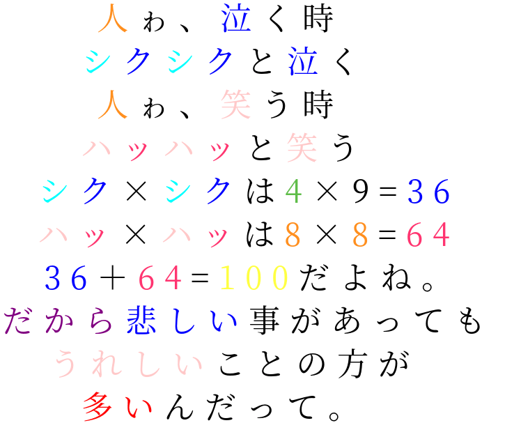 人生 ぇ 人ゎ 泣く時 シクシクと泣く 人ゎ 紫君 さんの明朝体デコメ