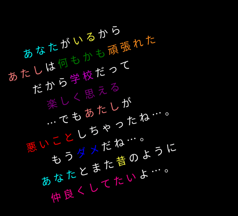 今の想い あなたがいるから あたしは何もかも頑 みd さんの明朝体デコメ