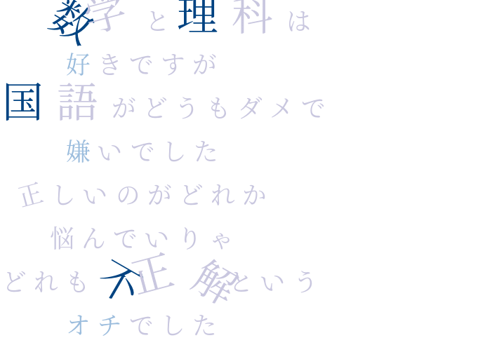 ボカロ 歌詞 数学と理科は 好きですが 国語がどう 名無し さんの明朝体デコメ