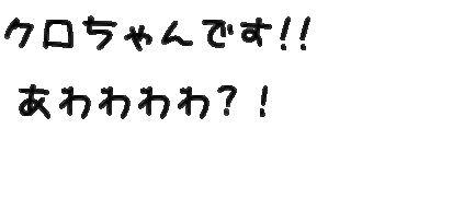 芸人 クロちゃんです あわわわわ 明朝体デコメ