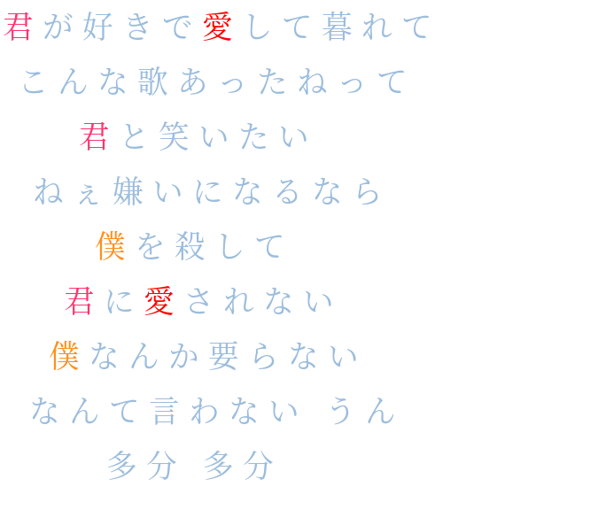 歌 愛言葉 君 僕 明朝体ﾃﾞｺのqrコード