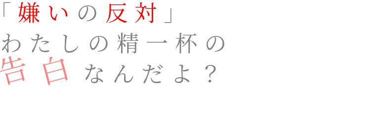 告白 嫌いの反対 わたしの精一杯の 告白 ﾒｸﾞﾁー さんの明朝体デコメ