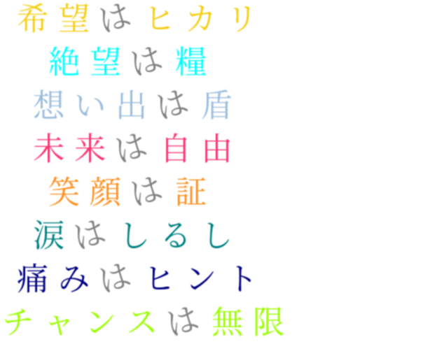 負けない心 明朝体デコメ広場 日本最大級の明朝体デコメサイト