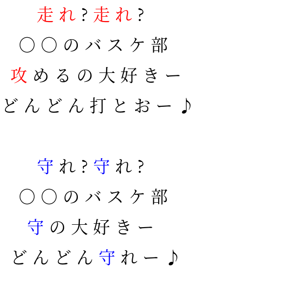 バスケ応援歌 明朝体デコメ広場 日本最大級の明朝体デコメサイト