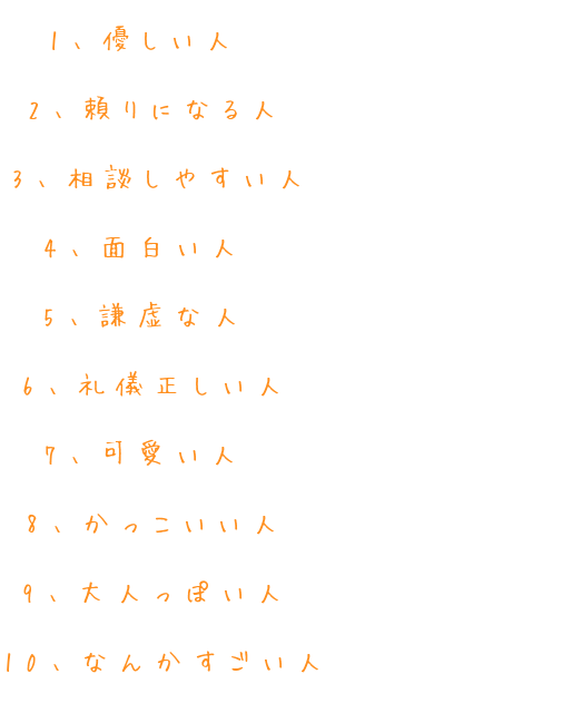 可愛い人 大人っぽい人 優しい人 礼儀正しい人 頼り すごい人 かっこいい人 面白い人 明朝体ﾃﾞｺのqrコード