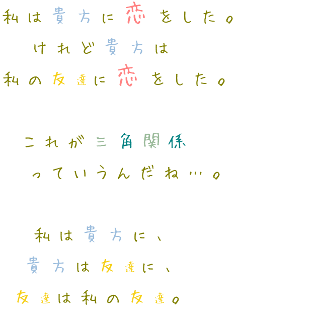 三角関係 明朝体デコメ広場 日本最大級の明朝体デコメサイト